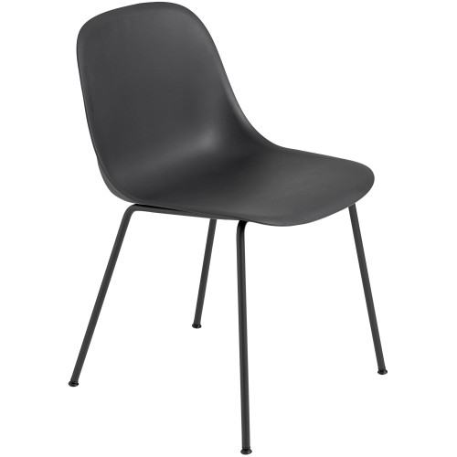 black / black - Fiber tube base, w/o armrest - Muuto