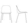 full upholstery - Fiber chair tube base without armrest - Muuto