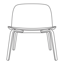 Fauteuil Visu Lounge assise rembourrée - Muuto