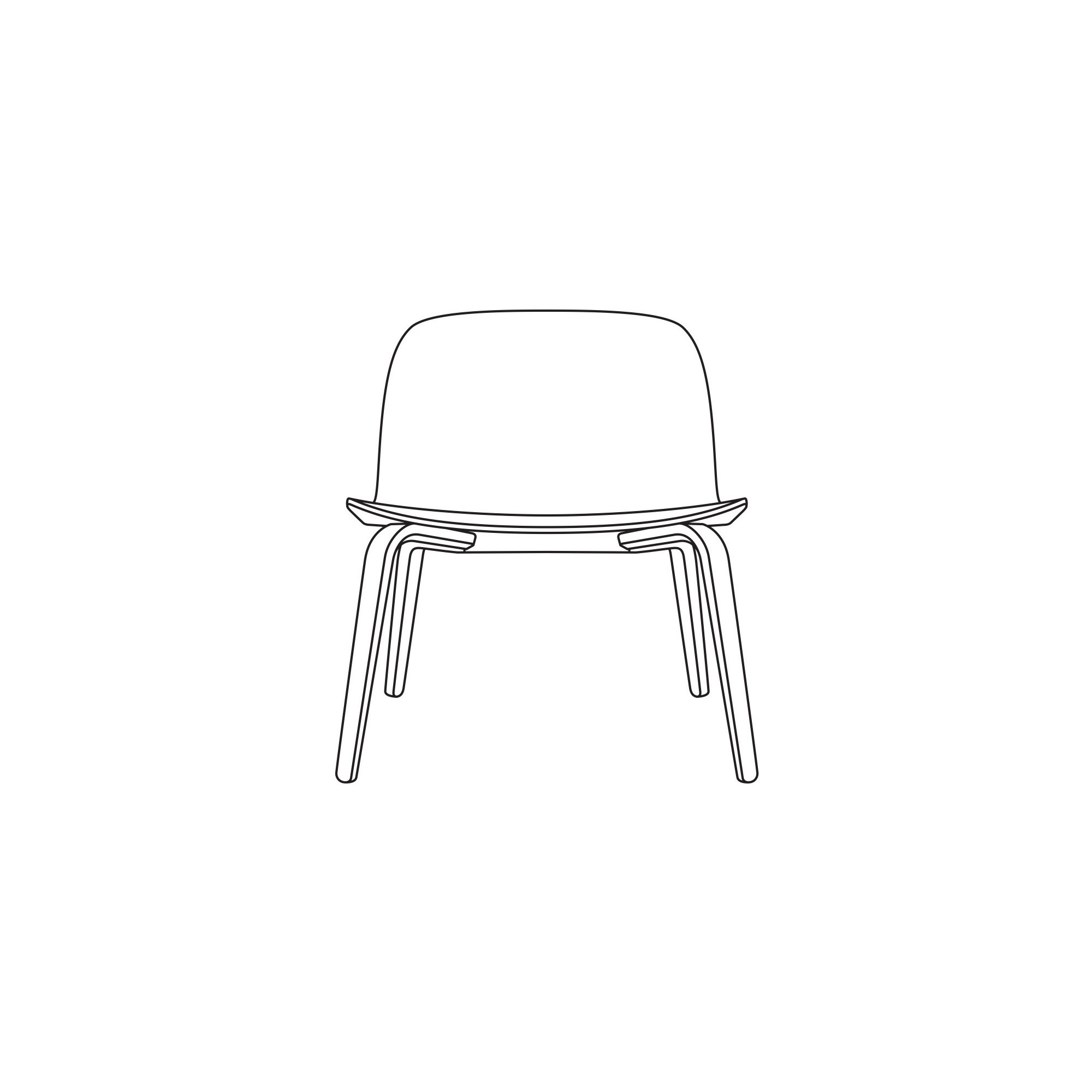 Fauteuil Visu Lounge assise rembourrée - Muuto