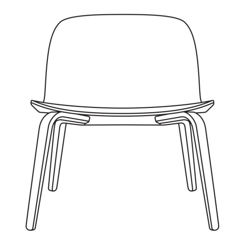 Fauteuil Visu Lounge assise rembourrée - Muuto