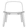 Fauteuil Visu Lounge assise rembourrée - Muuto