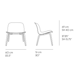 Fauteuil Visu Lounge assise rembourrée - Muuto