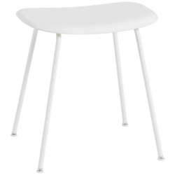 Fiber - stool - recycled plastic - white / white - Muuto