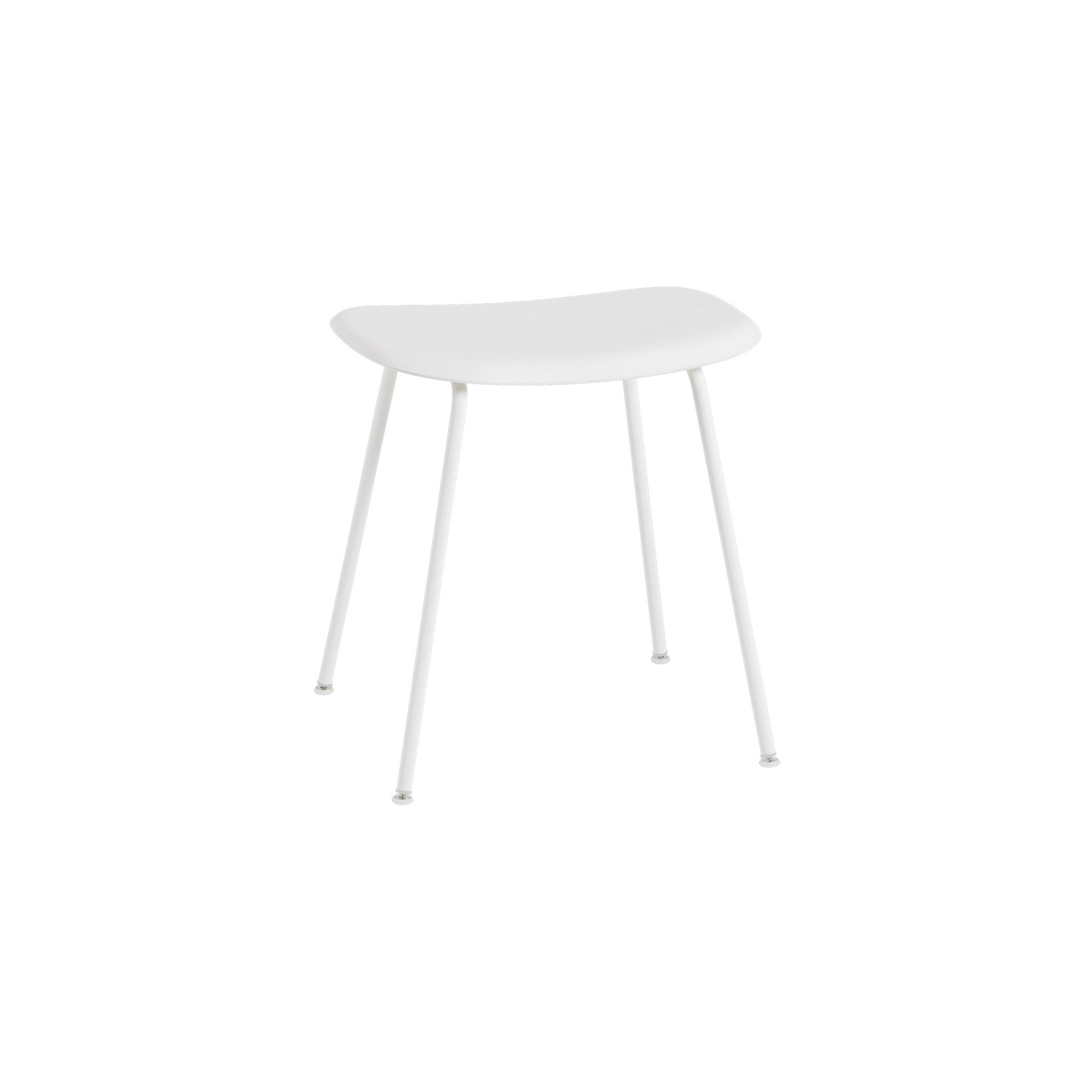 Fiber - stool - recycled plastic - white / white - Muuto