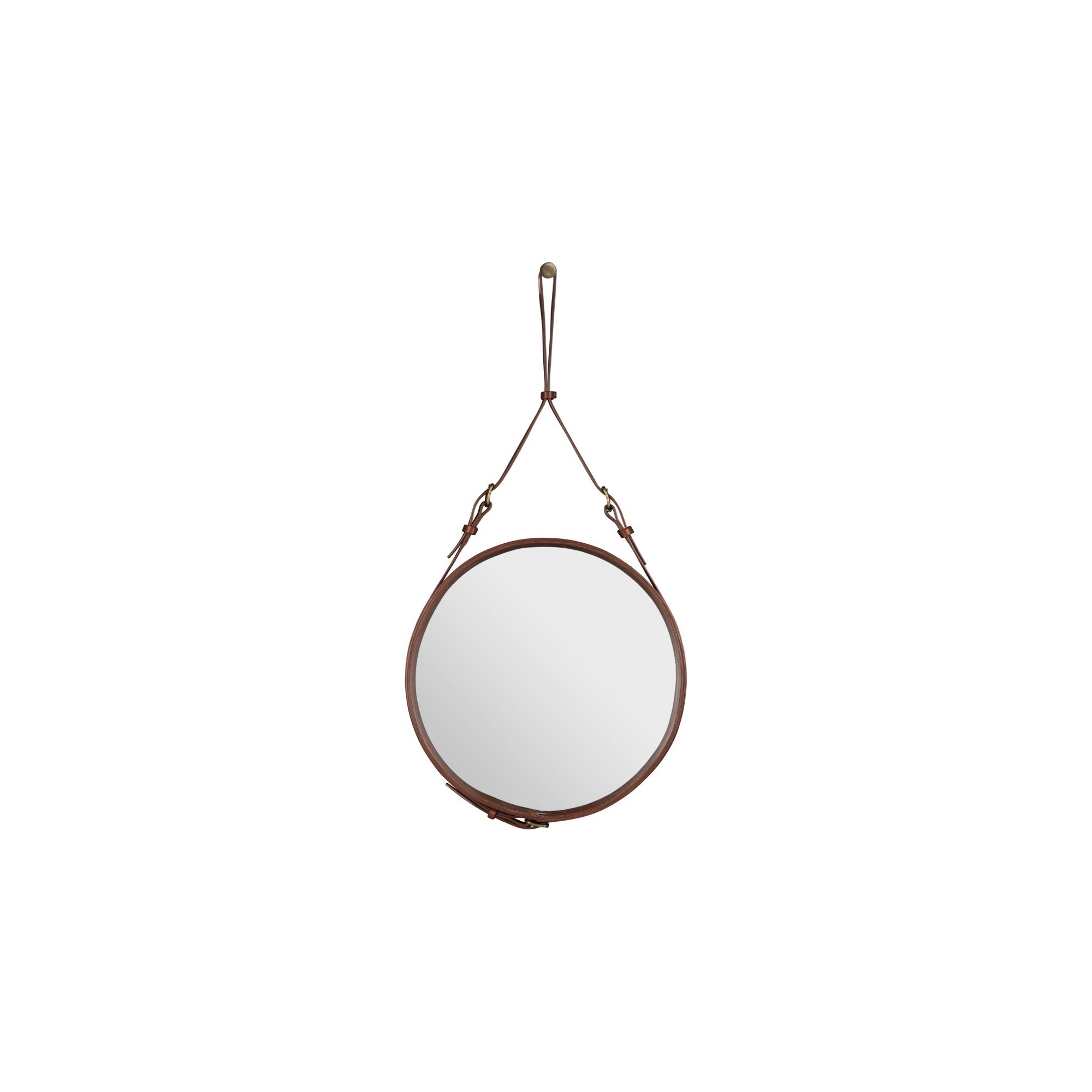 ø45cm - Cuir naturel - miroir circulaire Adnet - Gubi