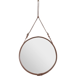 ø70cm - Cuir naturel - miroir circulaire Adnet - Gubi