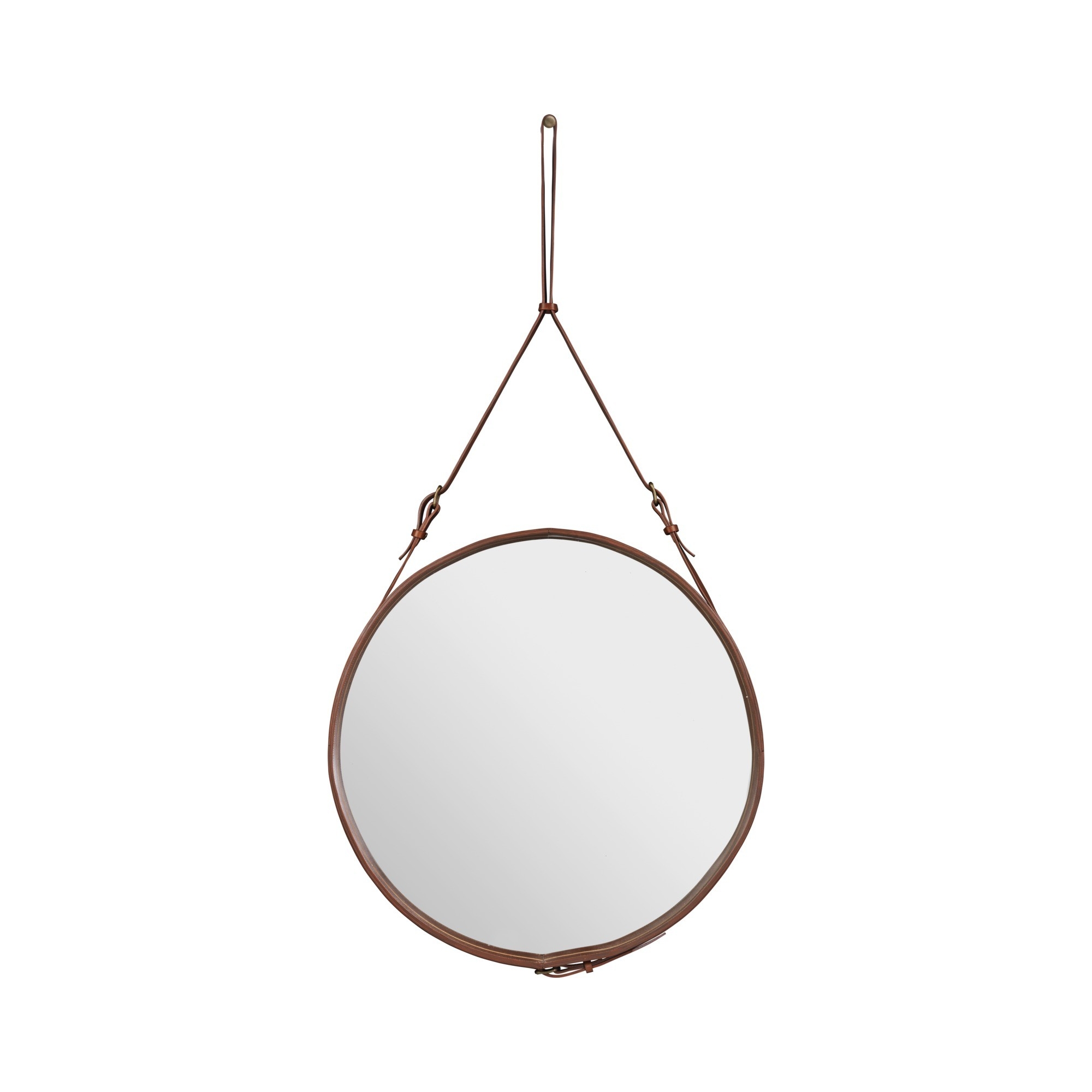 ø70cm - Cuir naturel - miroir circulaire Adnet - Gubi