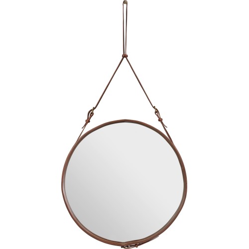 ø70cm - Cuir naturel - miroir circulaire Adnet - Gubi