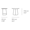 half size - grey - Airy table - Muuto