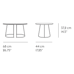 S - plum - Airy table - Muuto