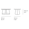 S - plum - Airy table - Muuto