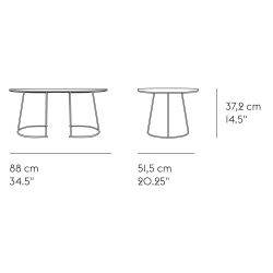 M - plum - Airy table - Muuto