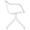 full upholstery - Fiber armchair - swivel base - Muuto