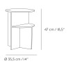 Halves Side Table - sand - Muuto