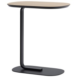 H60,5cm - placage chêne/noir - table d'appoint Relate - Muuto