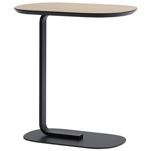 H65cm - oak veneer/black - Relate side table - Muuto