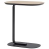 H60,5cm - placage chêne/noir - table d'appoint Relate - Muuto