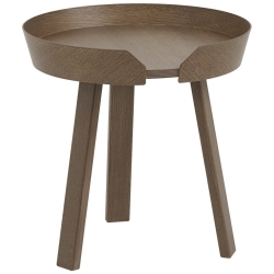 chêne teinté brun foncé – S – Table Around - Muuto