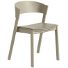 dark beige + stone Refine leather seat – Cover Side Chair - Muuto