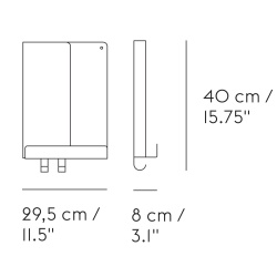 Folded shelf - L29,5 x D8 x H40 cm - olive - Muuto