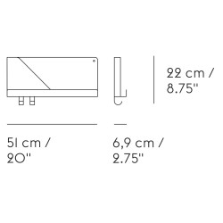 Folded shelf - burnt orange - L51 x D6,9 x H22 cm - Muuto