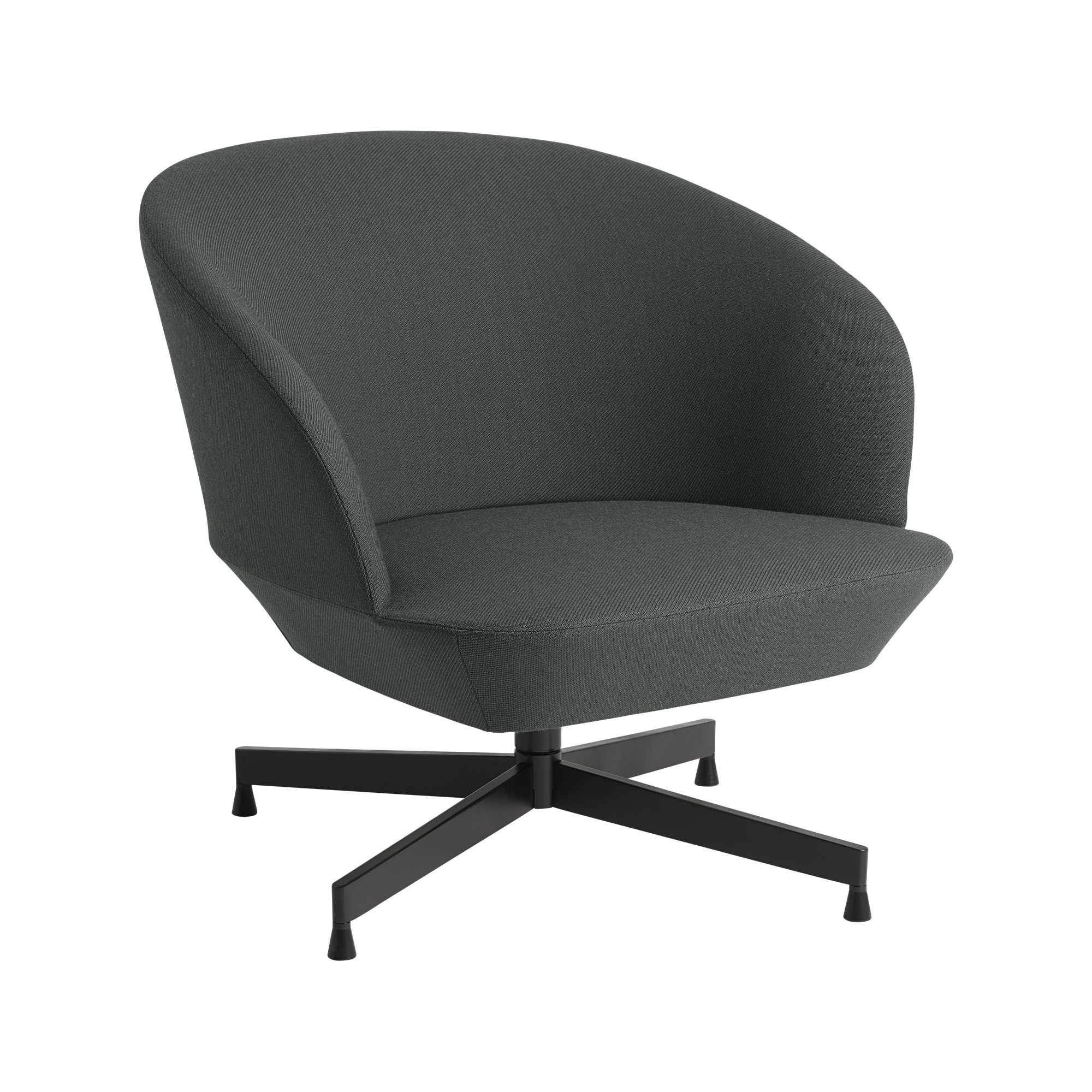 Twill Weave 990 / black swivel base - Oslo Lounge - Muuto