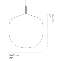 Muuto – Rime pendant Ø45 cm, orange