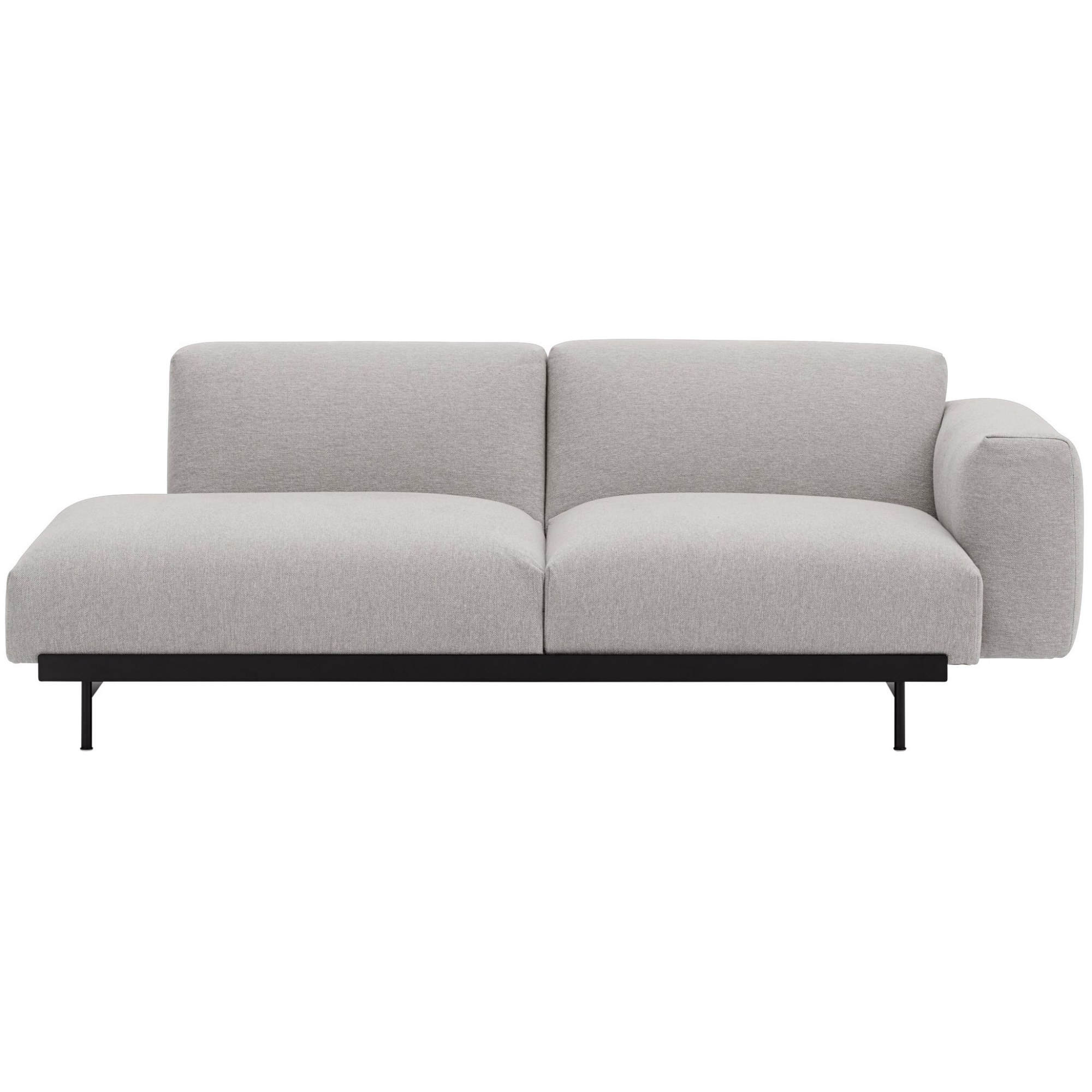 Clay 12 / black – In Situ 2-seater sofa / configuration 2 – 198 x 107 cm - Muuto