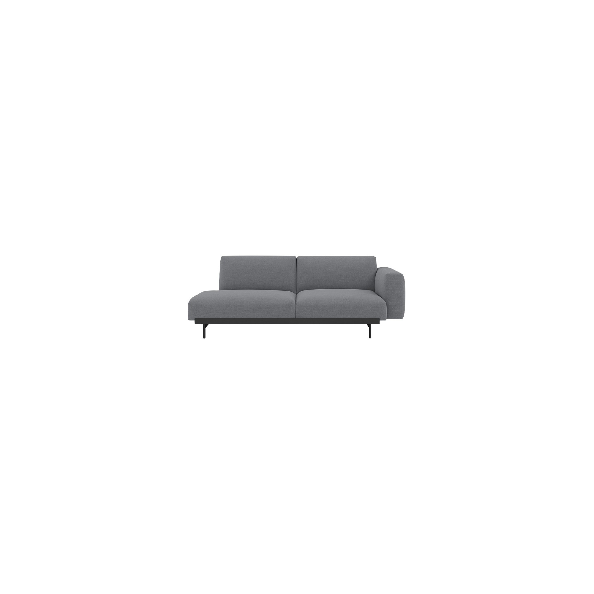 Ocean 80 / black – In Situ 2-seater sofa / configuration 2 – 198 x 107 cm - Muuto