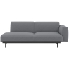 Ocean 80 / black – In Situ 2-seater sofa / configuration 2 – 198 x 107 cm - Muuto