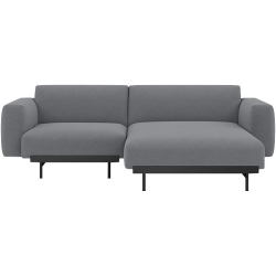 Ocean 80 / black – In Situ 2-seater sofa / configuration 4 – 216 x 169 cm - Muuto