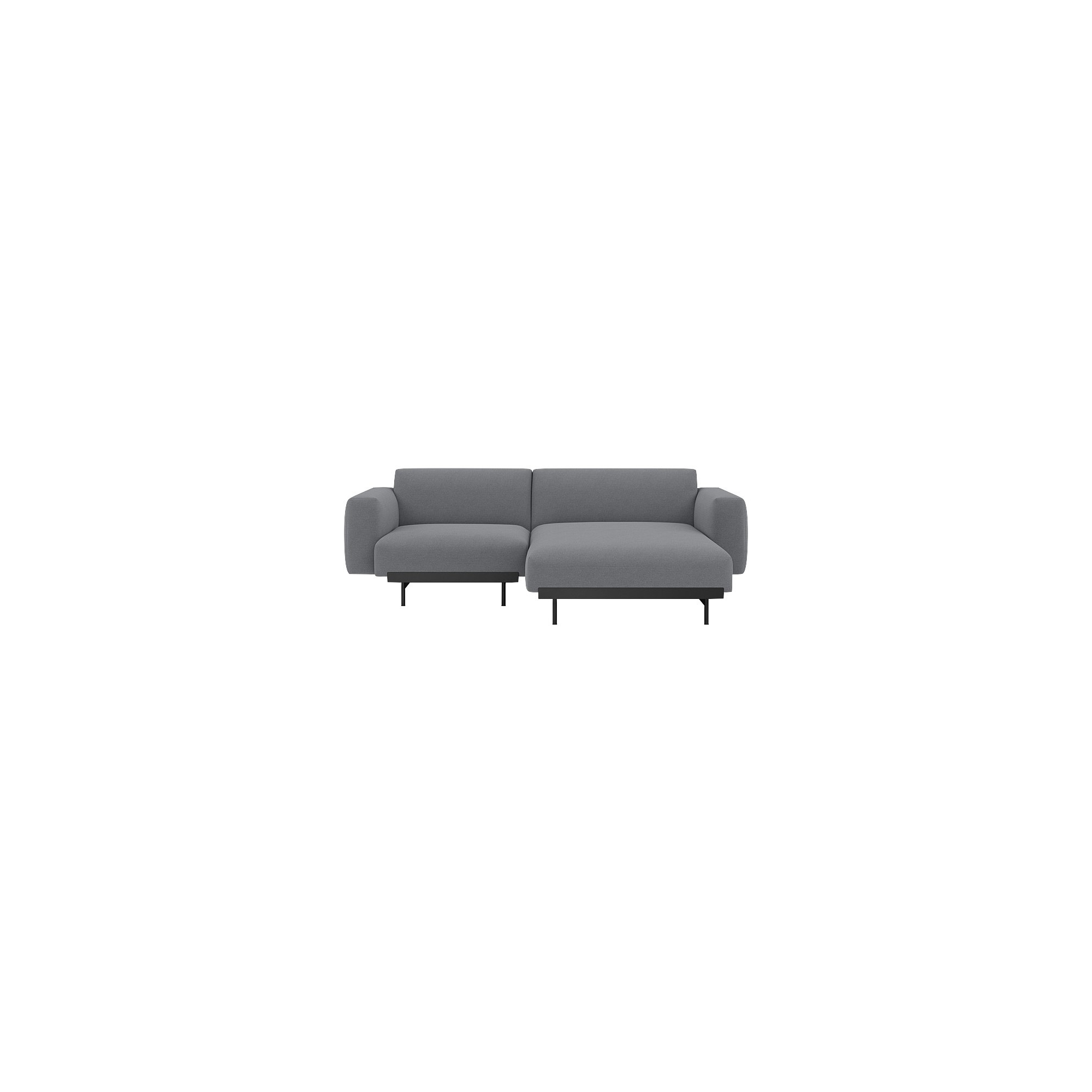 Ocean 80 / black – In Situ 2-seater sofa / configuration 4 – 216 x 169 cm - Muuto