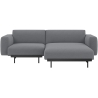 Ocean 80 / black – In Situ 2-seater sofa / configuration 4 – 216 x 169 cm - Muuto