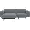 Ocean 80 / black – In Situ 2-seater sofa / configuration 5 – 216 x 169 cm - Muuto