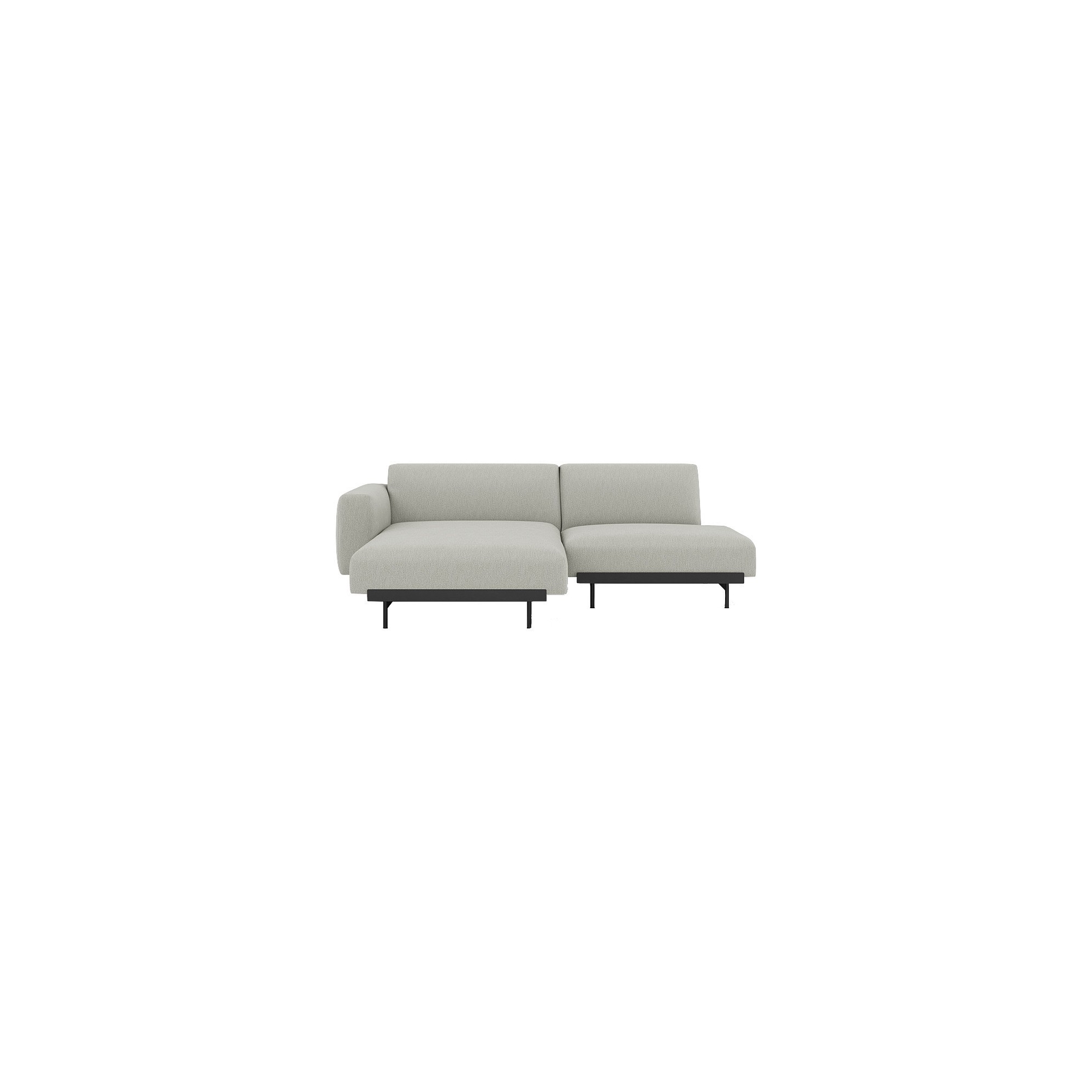 Clay 12 / black – In Situ 2-seater sofa / configuration 6 – 216 x 169 cm - Muuto