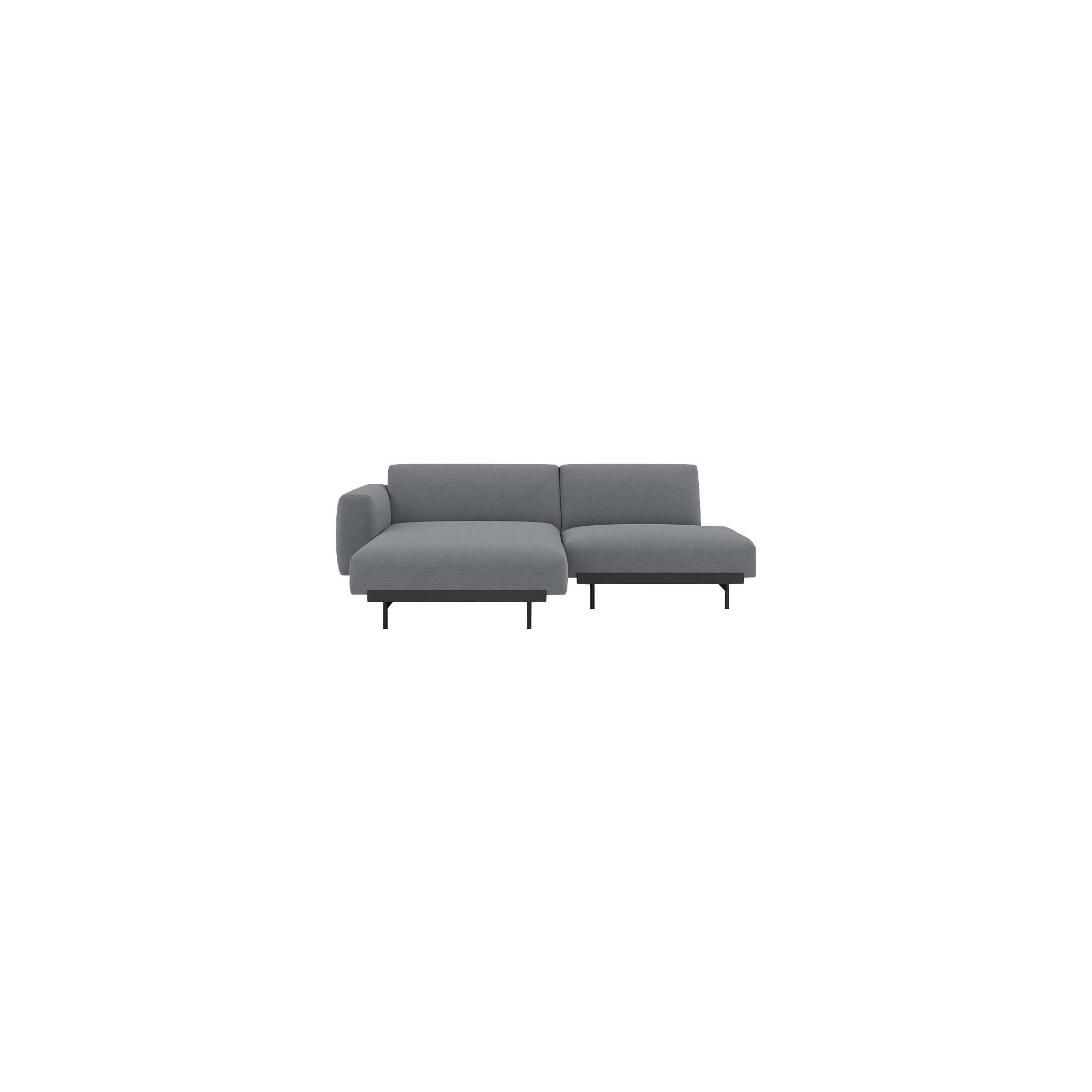 Ocean 80 / black – In Situ 2-seater sofa / configuration 6 – 216 x 169 cm - Muuto