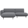 Ocean 80 / black – In Situ 2-seater sofa / configuration 6 – 216 x 169 cm - Muuto