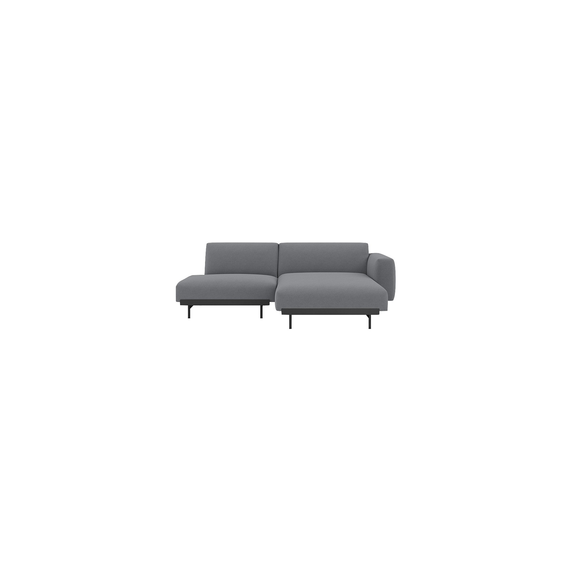 Ocean 80 / black – In Situ 2-seater sofa / configuration 7 – 216 x 169 cm - Muuto