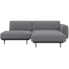 Ocean 80 / black – In Situ 2-seater sofa / configuration 7 – 216 x 169 cm - Muuto