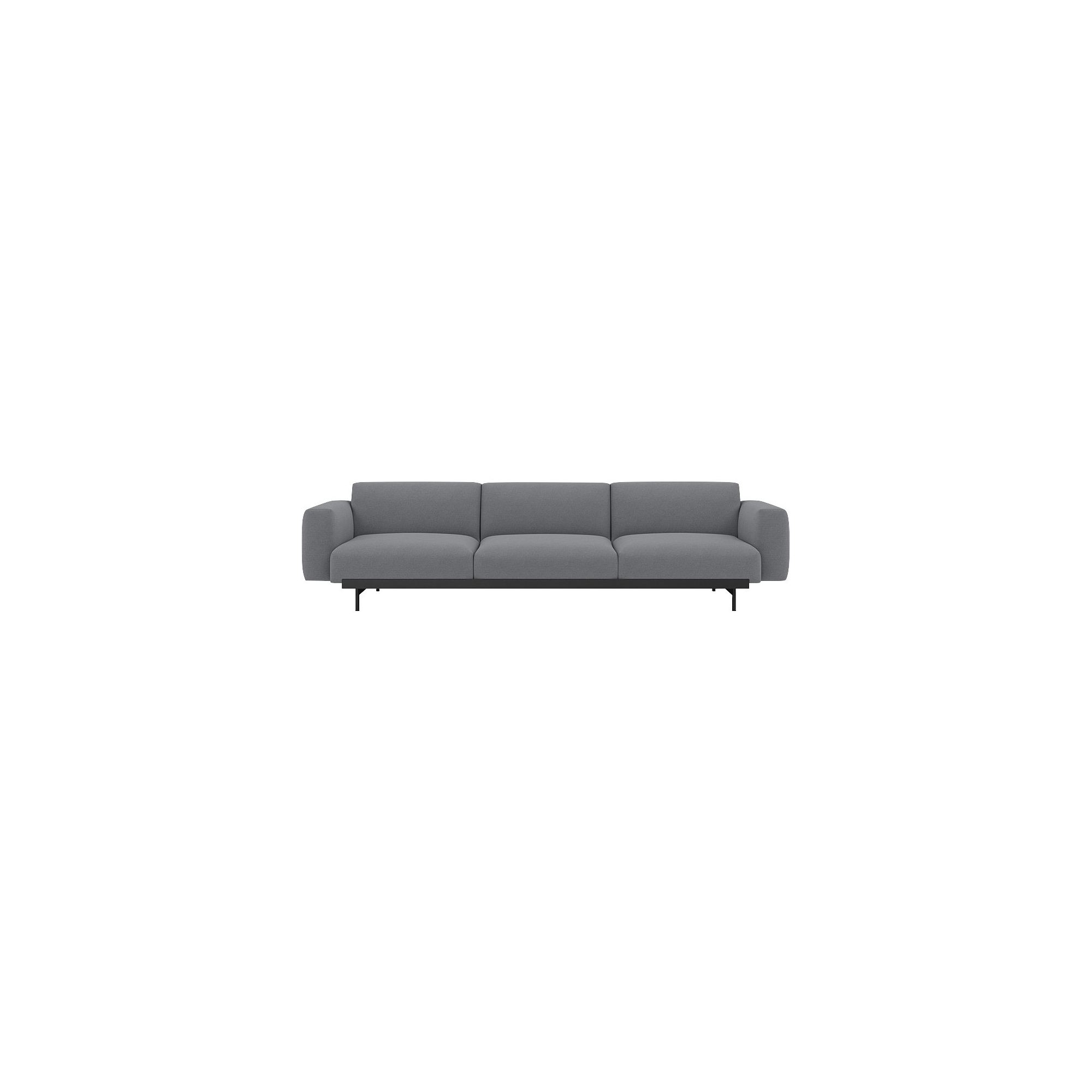 Ocean 80 / black – In Situ 3-seater sofa / configuration 1 – 279 x 107 cm - Muuto