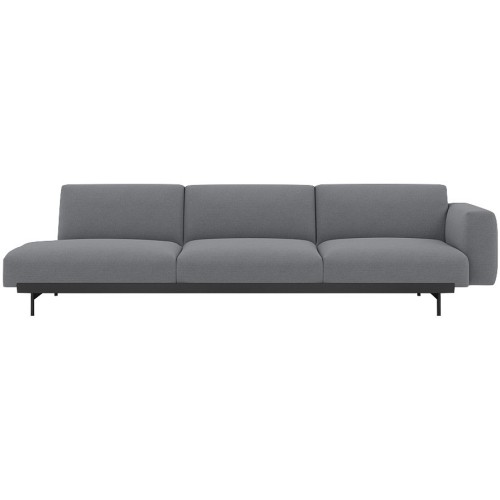 Ocean 80 / black – In Situ 3-seater sofa / configuration 2 – 279 x 107 cm - Muuto