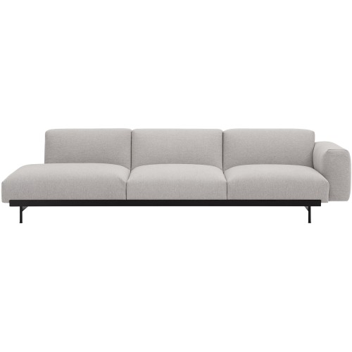 Clay 12 / black – In Situ 3-seater sofa / configuration 2 – 279 x 107 cm - Muuto