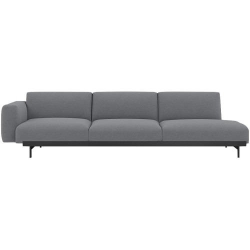 Ocean 80 / black – In Situ 3-seater sofa / configuration 3 – 279 x 107 cm - Muuto