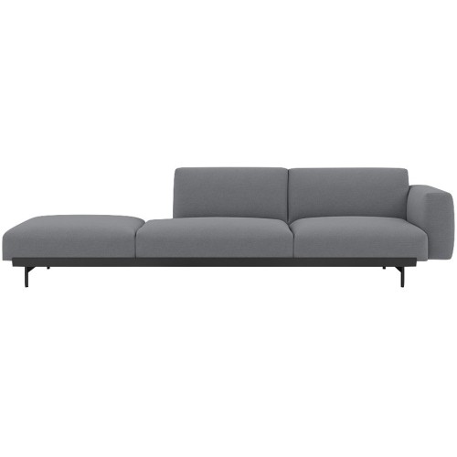 Ocean 80 / black – In Situ 3-seater sofa / configuration 4 – 279 x 107 cm - Muuto