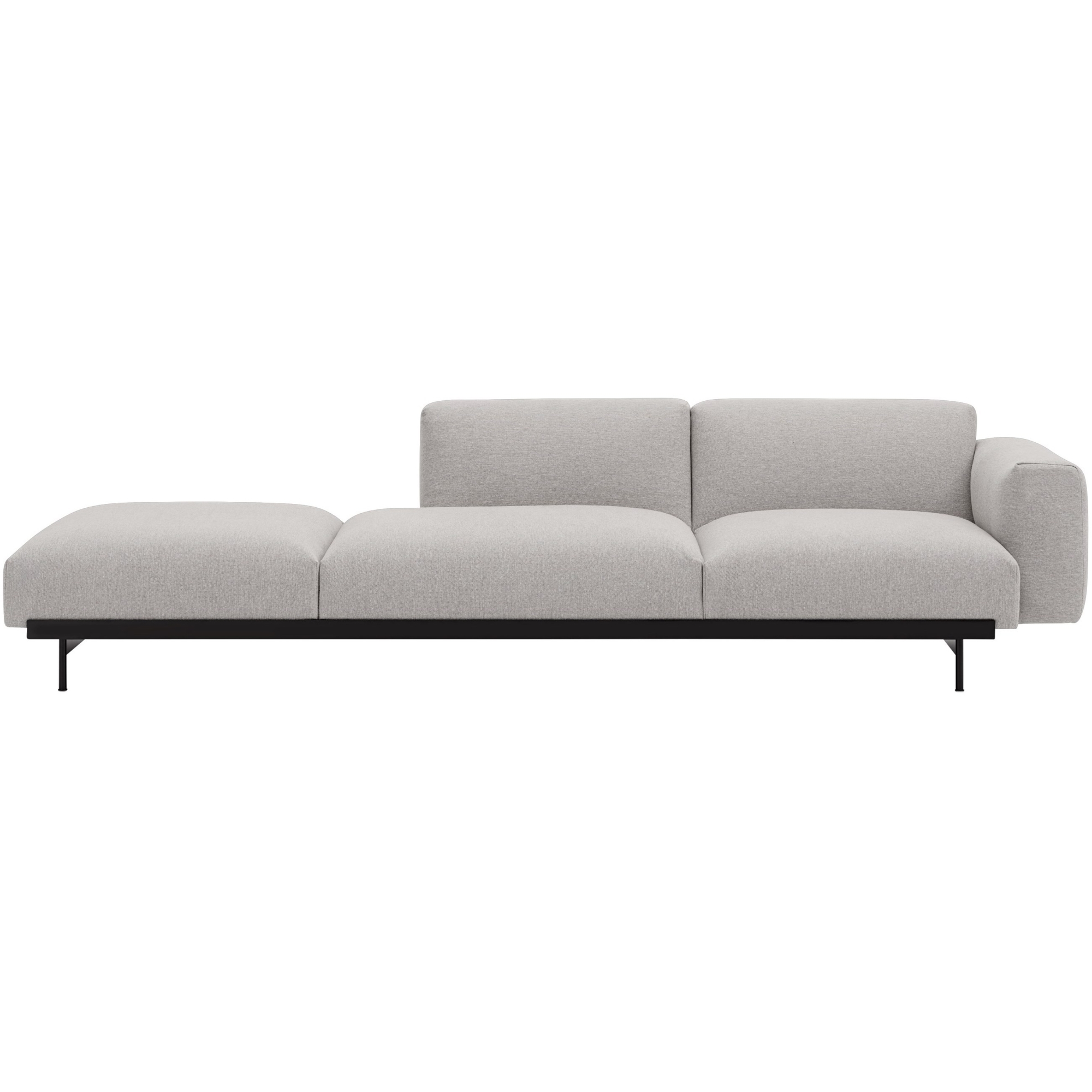 Clay 12 / black – In Situ 3-seater sofa / configuration 4 – 279 x 107 cm - Muuto