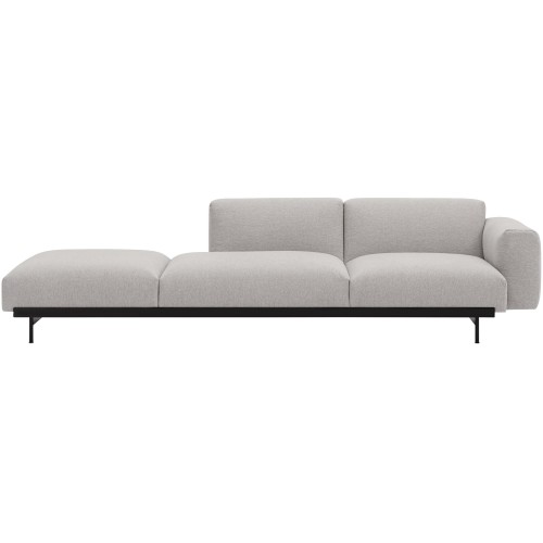 Clay 12 / black – In Situ 3-seater sofa / configuration 4 – 279 x 107 cm - Muuto