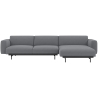 Ocean 80 / black – In Situ 3-seater sofa / configuration 6 – 297 x 169 cm - Muuto