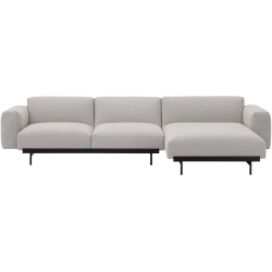 Clay 12 / black – In Situ 3-seater sofa / configuration 6 – 297 x 169 cm - Muuto