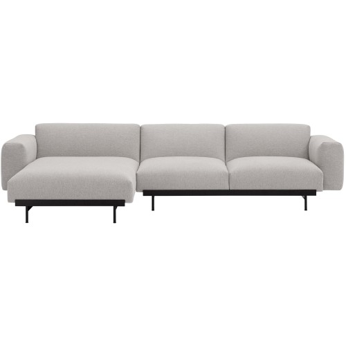 Clay 12 / black – In Situ 3-seater sofa / configuration 7 – 297 x 169 cm - Muuto